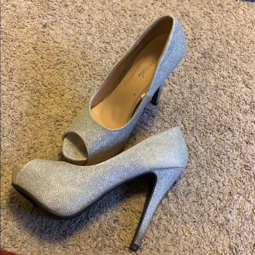 Women’s sparkly platform heels